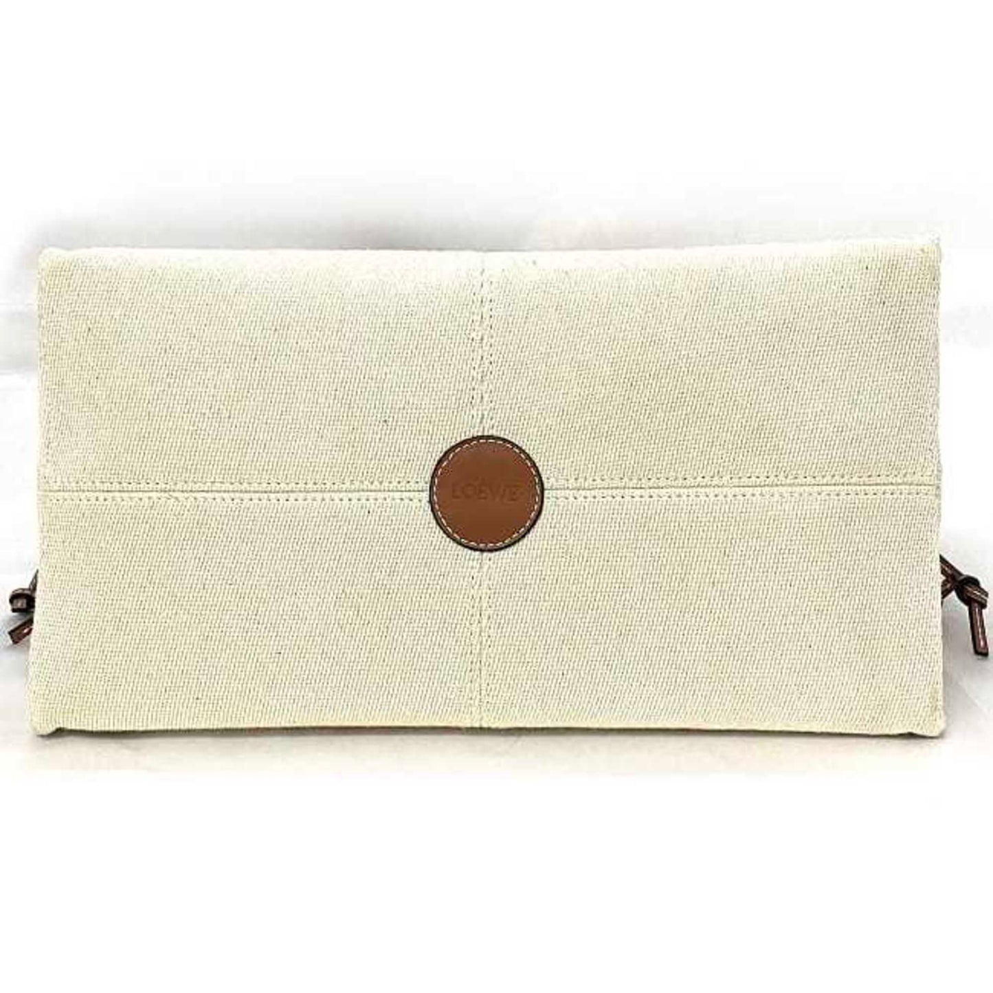 Loewe Brown Canvas Cushion