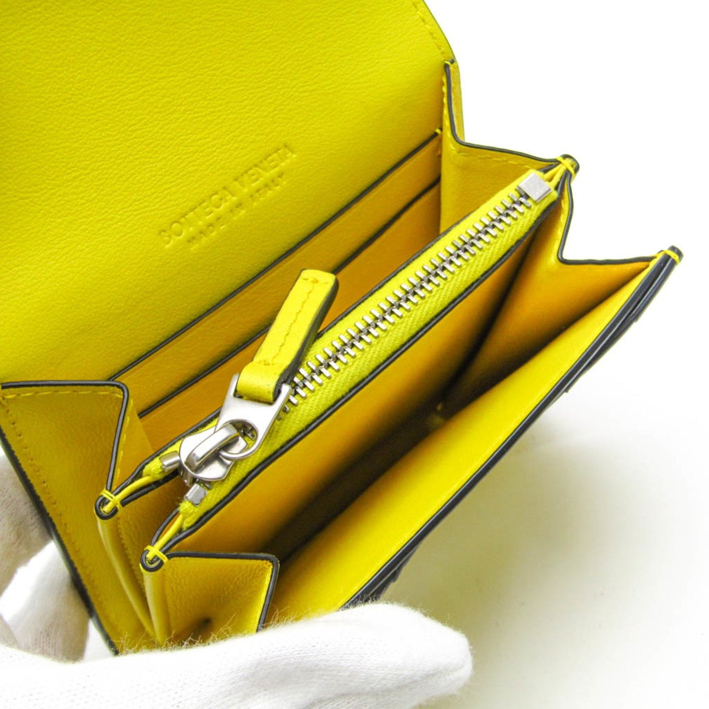 Bottega Veneta Yellow Leather Intrecciato