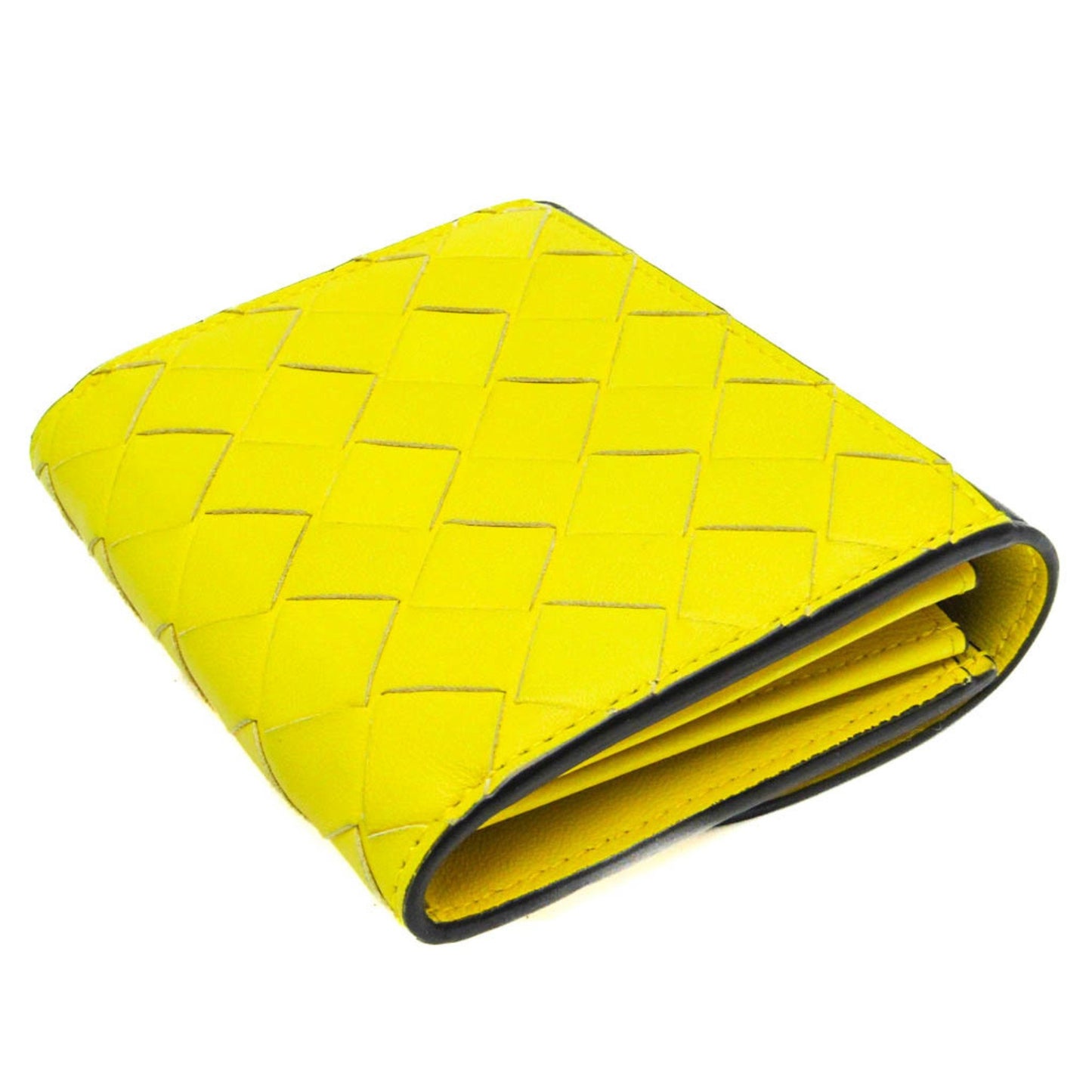 Bottega Veneta Yellow Leather Intrecciato
