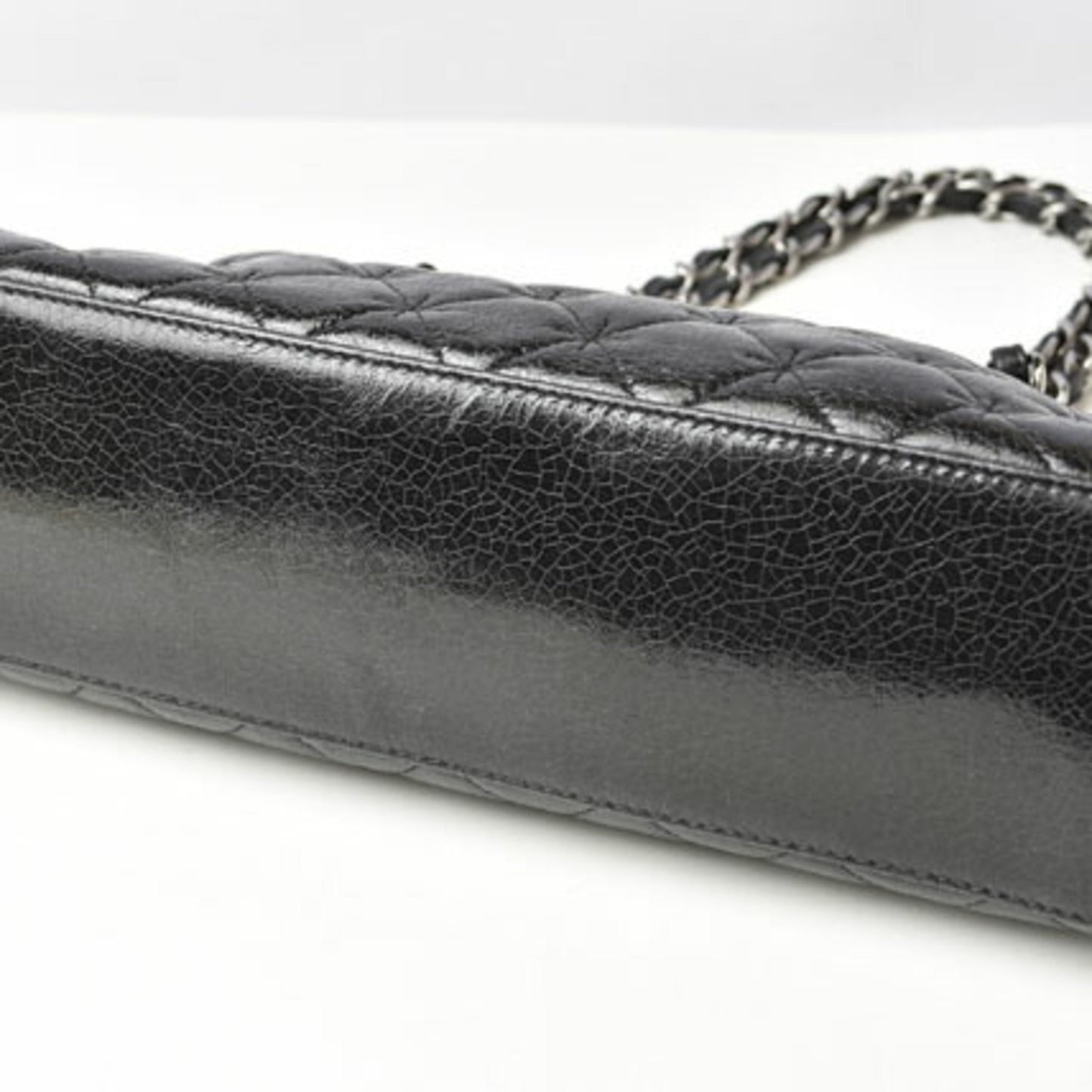 Chanel Black Patent Leather Tote
