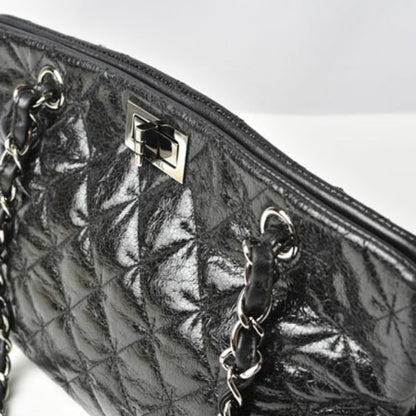 Chanel Black Patent Leather Tote