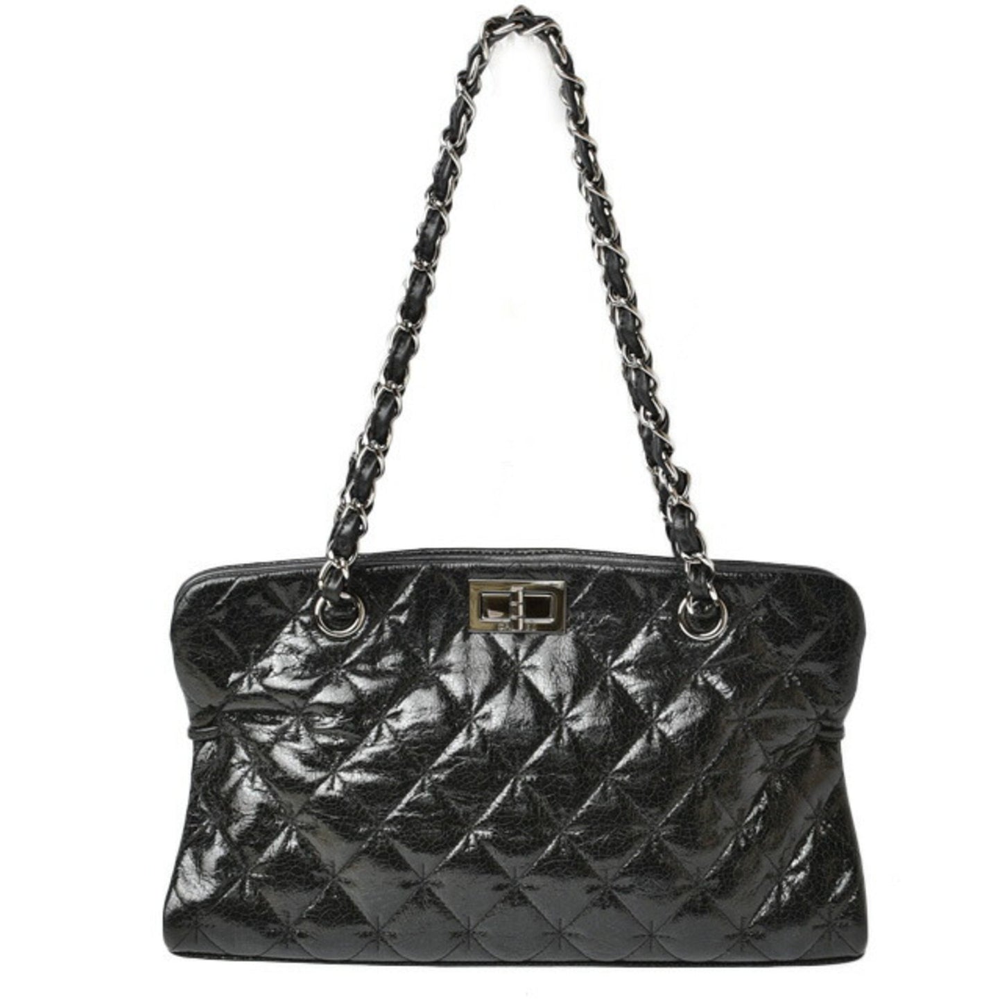 Chanel Black Patent Leather Tote