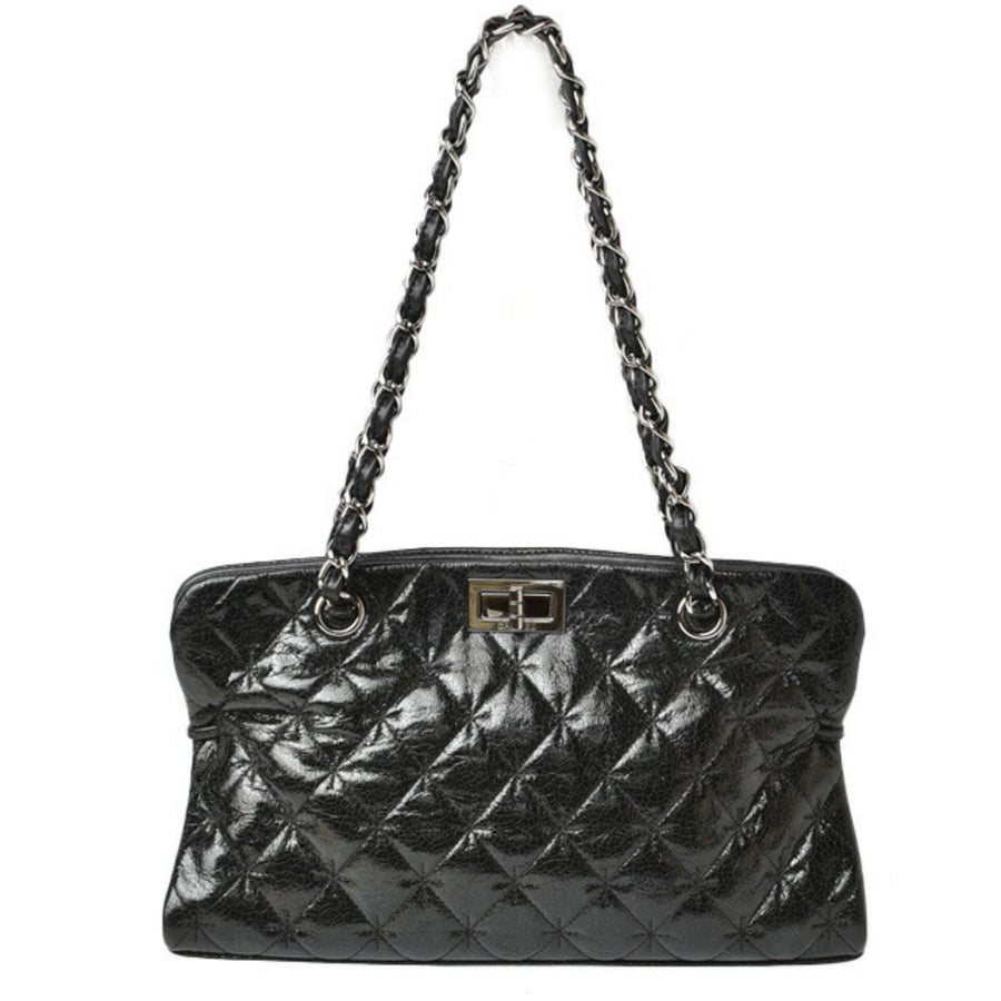 Chanel Black Patent Leather Tote