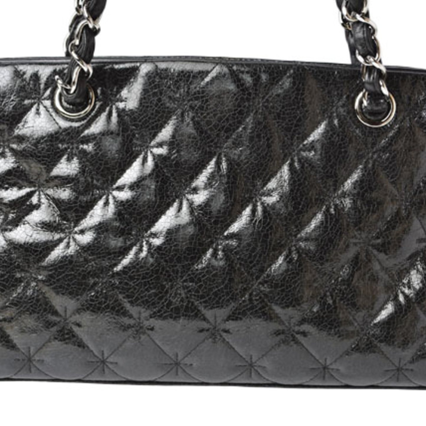 Chanel Black Patent Leather Tote