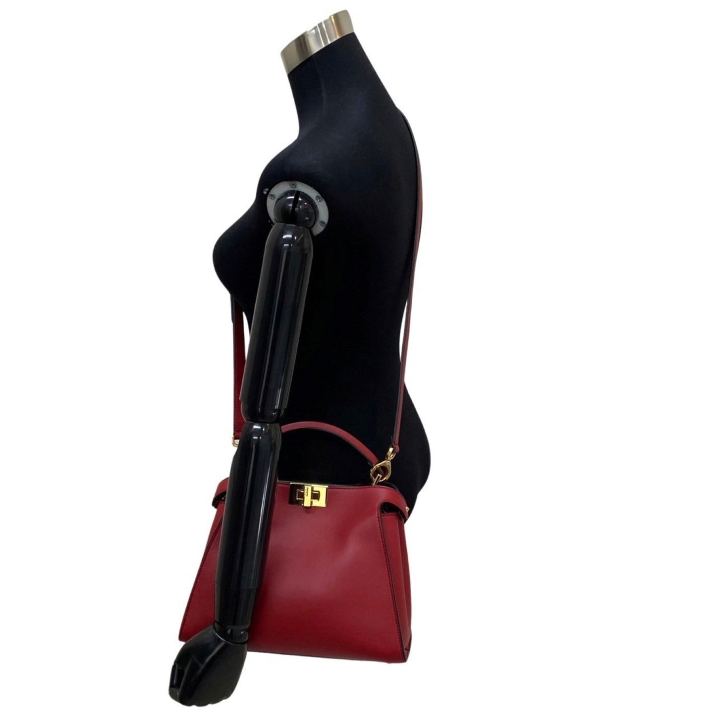 Fendi Red Leather Peekaboo