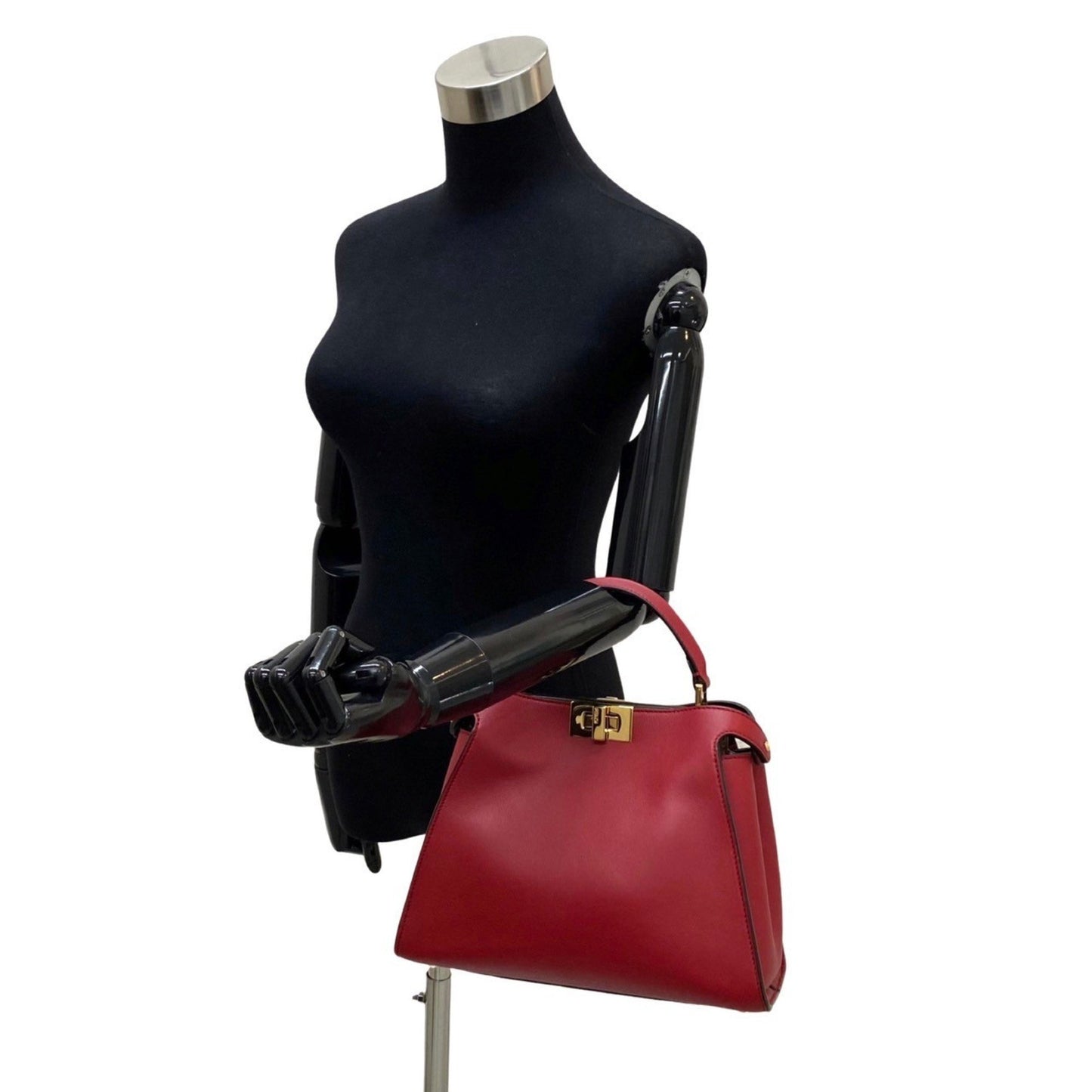 Fendi Red Leather Peekaboo