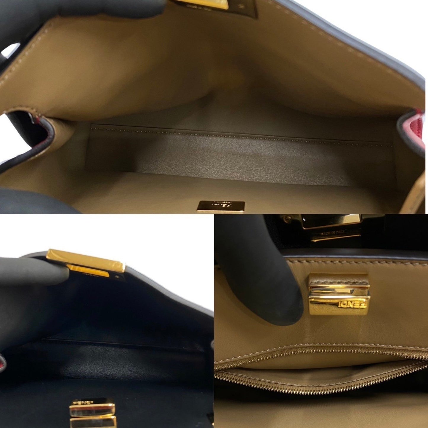 Fendi Red Leather Peekaboo