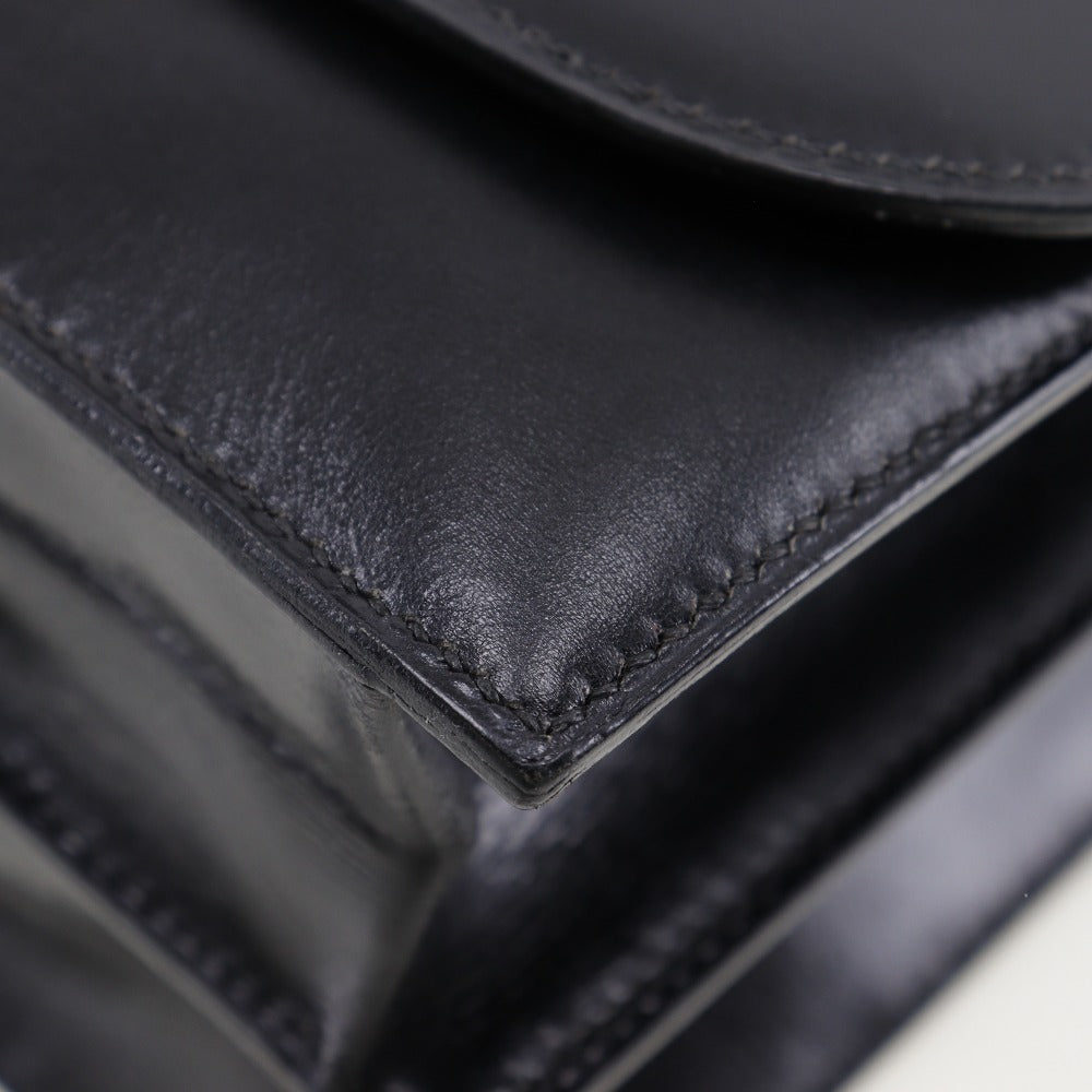 Hermès Black Leather Chaine D'ancre