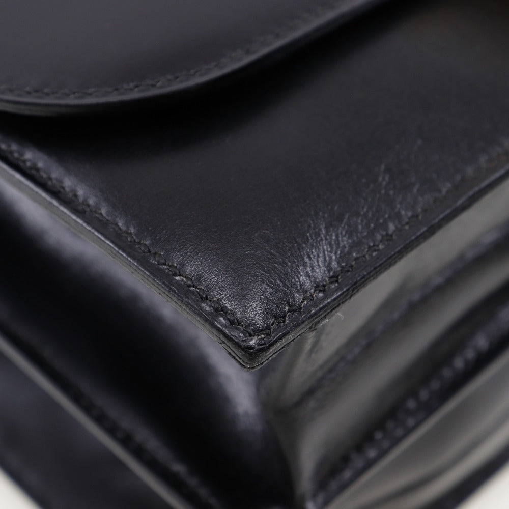 Hermès Black Leather Chaine D'ancre