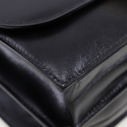 Hermès Black Leather Chaine D'ancre