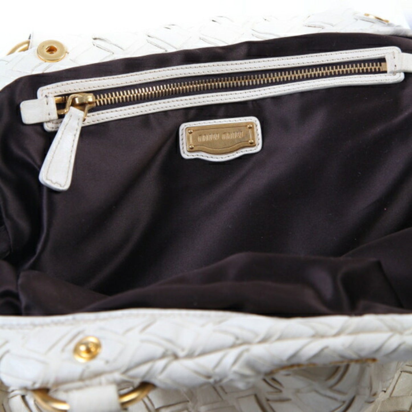 Miu Miu White Leather Handbag