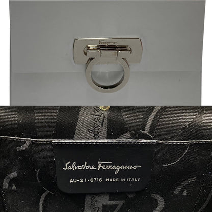 Salvatore Ferragamo Silver Metal Gancini