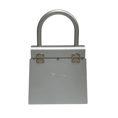 Salvatore Ferragamo Silver Metal Gancini