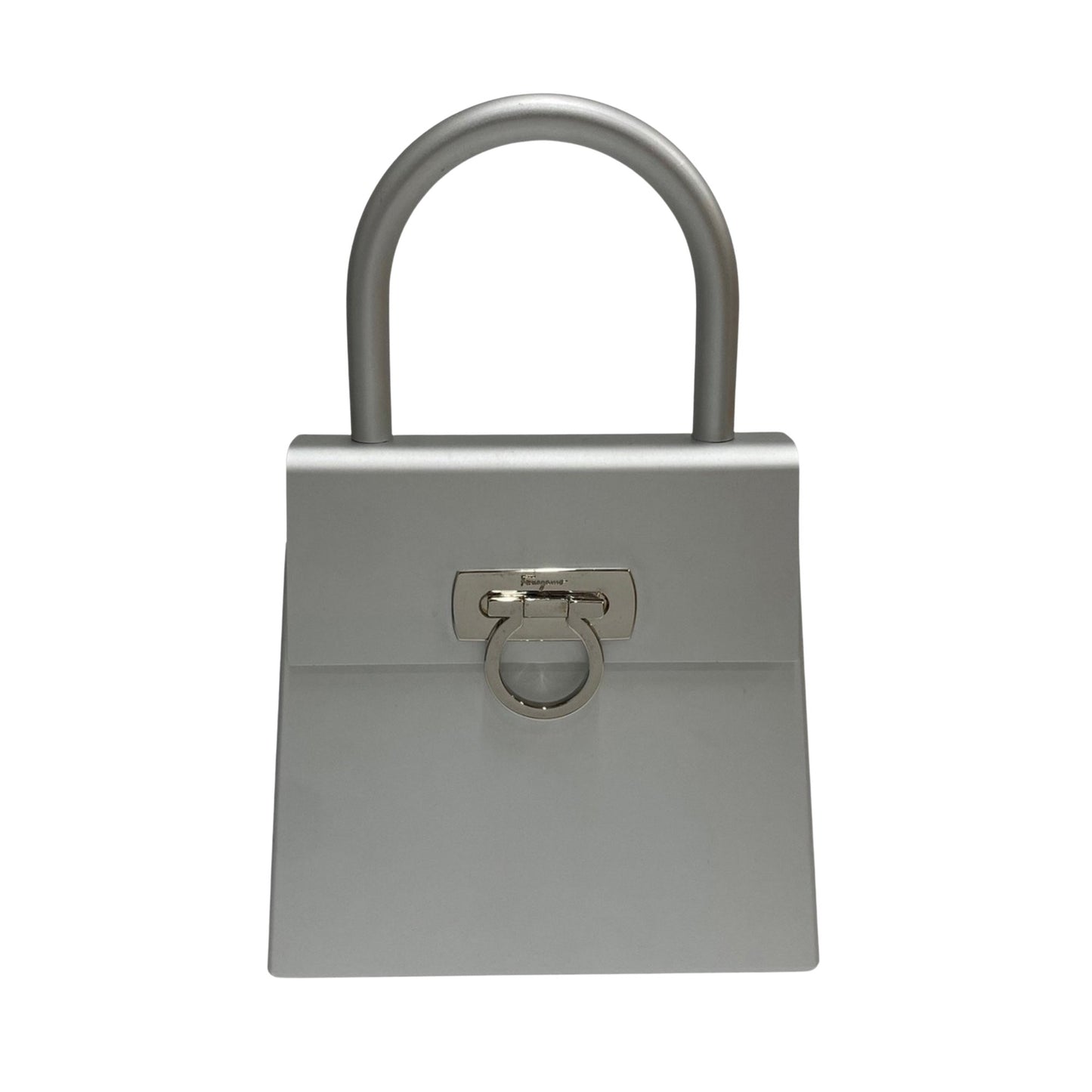 Salvatore Ferragamo Silver Metal Gancini