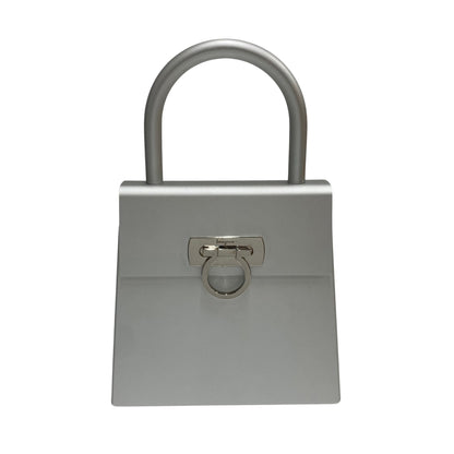 Salvatore Ferragamo Silver Metal Gancini