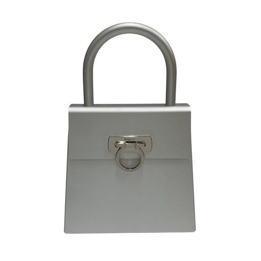 Salvatore Ferragamo Silver Metal Gancini