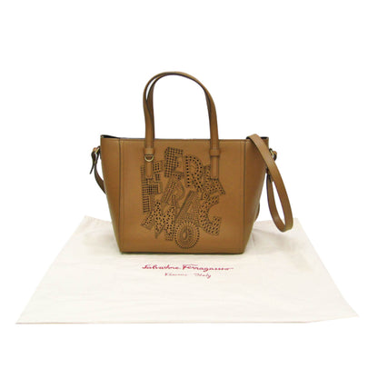Salvatore Ferragamo Brown Leather Bonnie