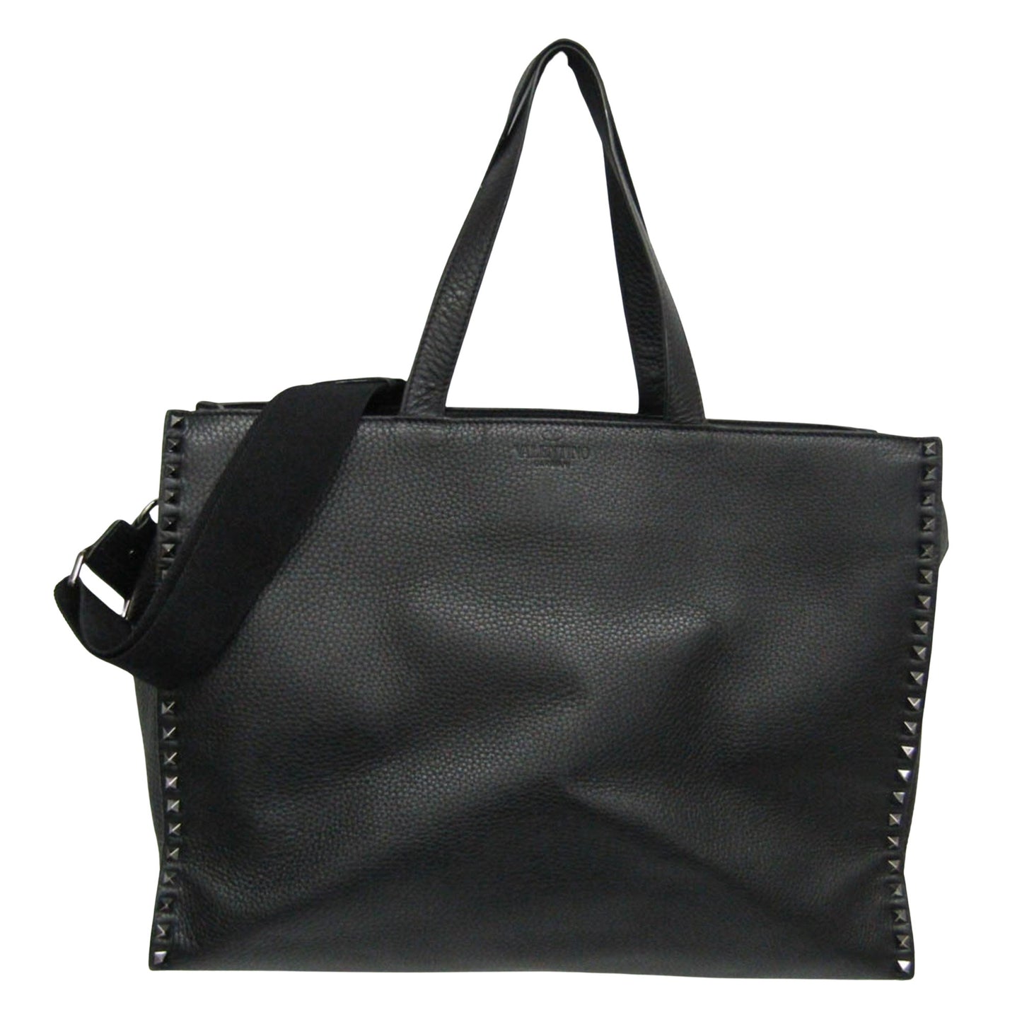 Valentino Garavani Black Leather Lock