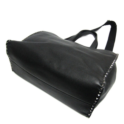 Valentino Garavani Black Leather Lock