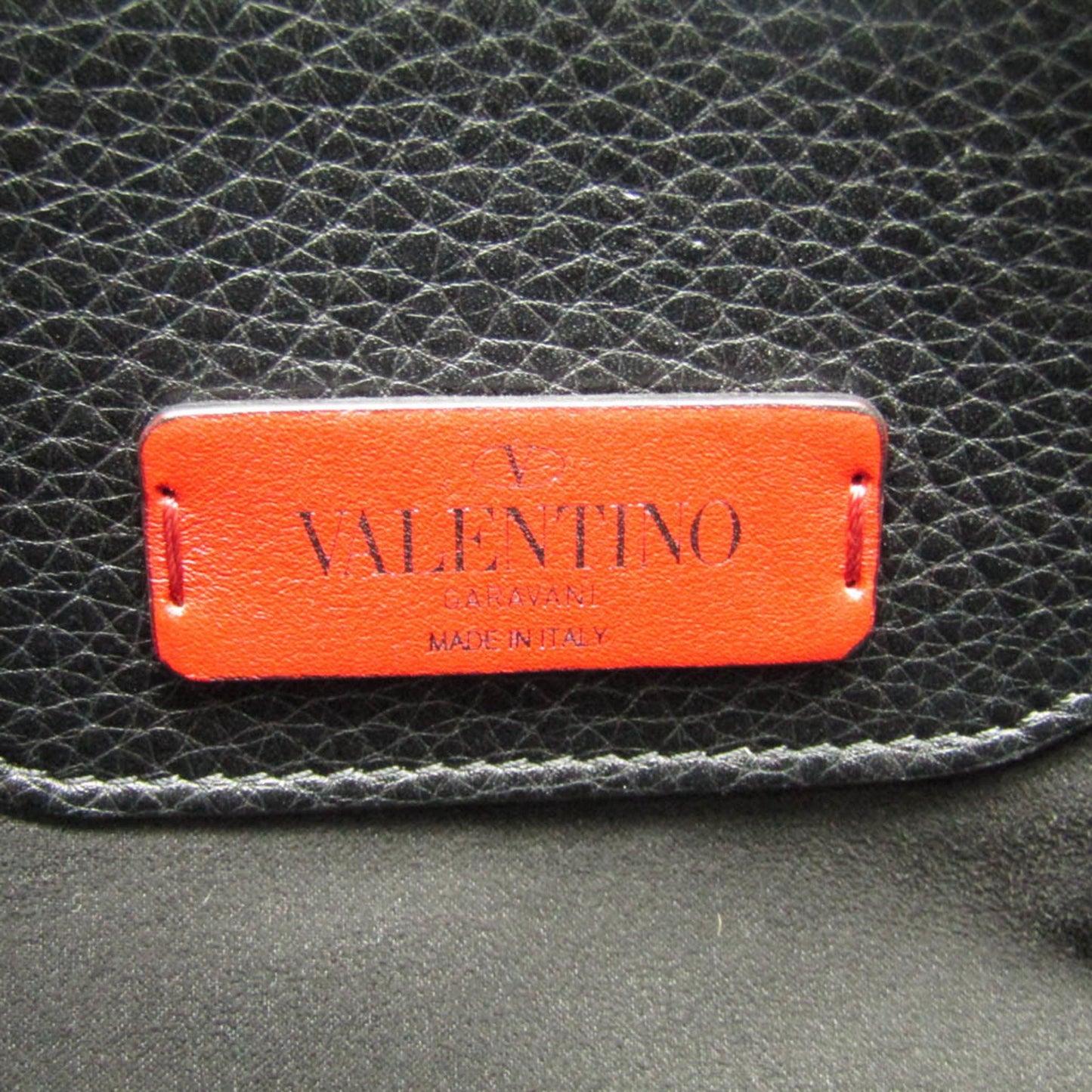Valentino Garavani Black Leather Lock