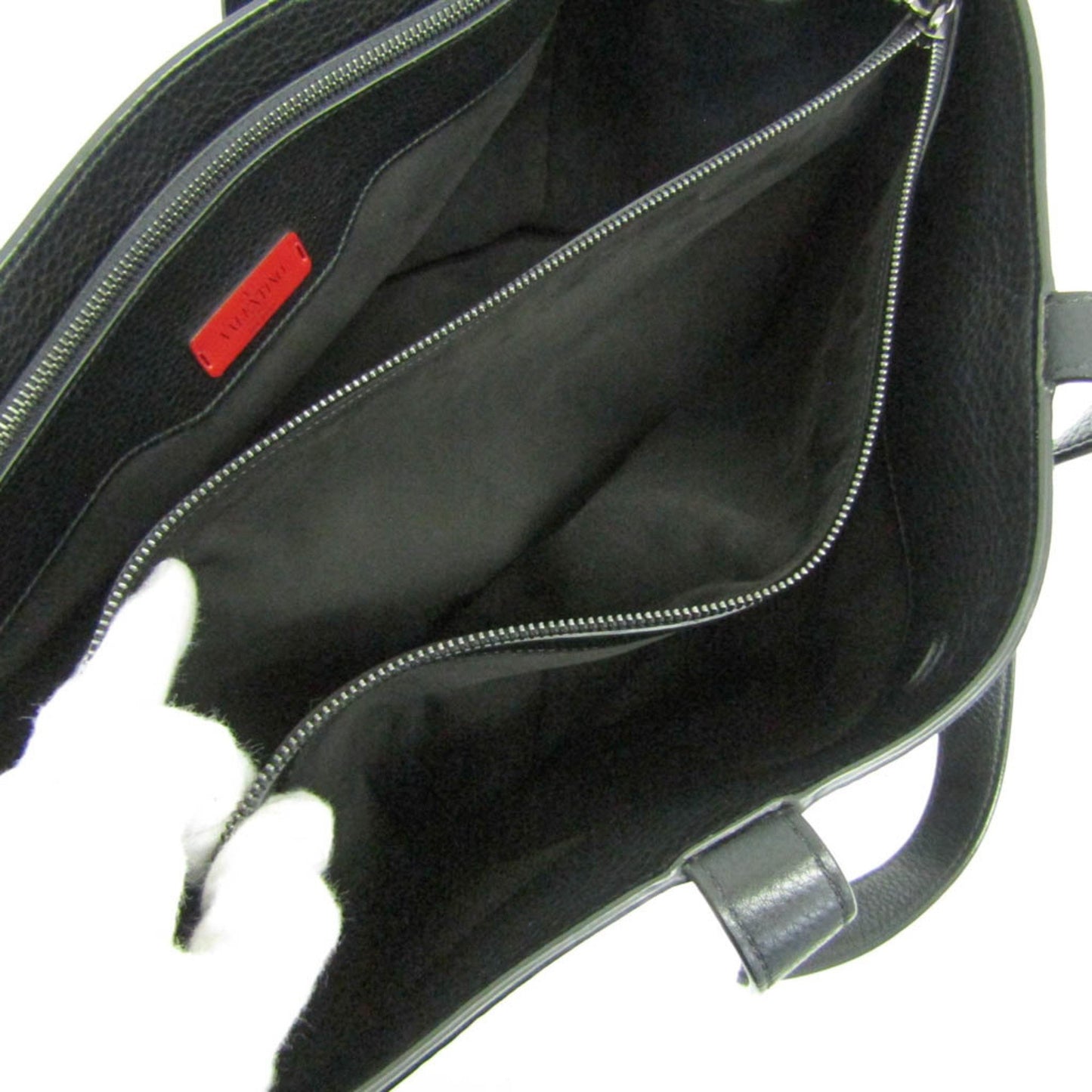Valentino Garavani Black Leather Lock