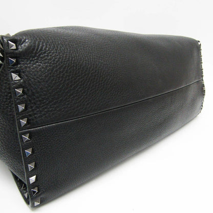 Valentino Garavani Black Leather Lock