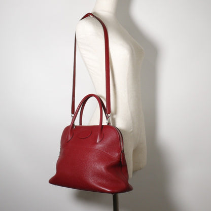 Hermès Red Leather Bolide