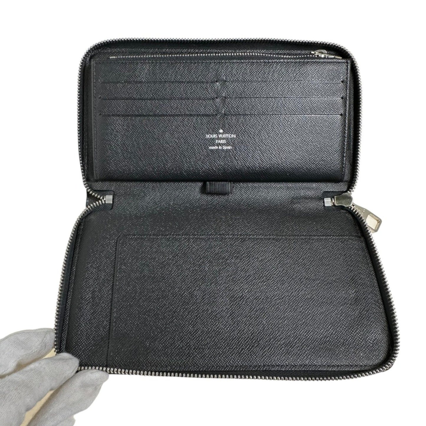 Louis Vuitton Black Canvas Zippy Organizer