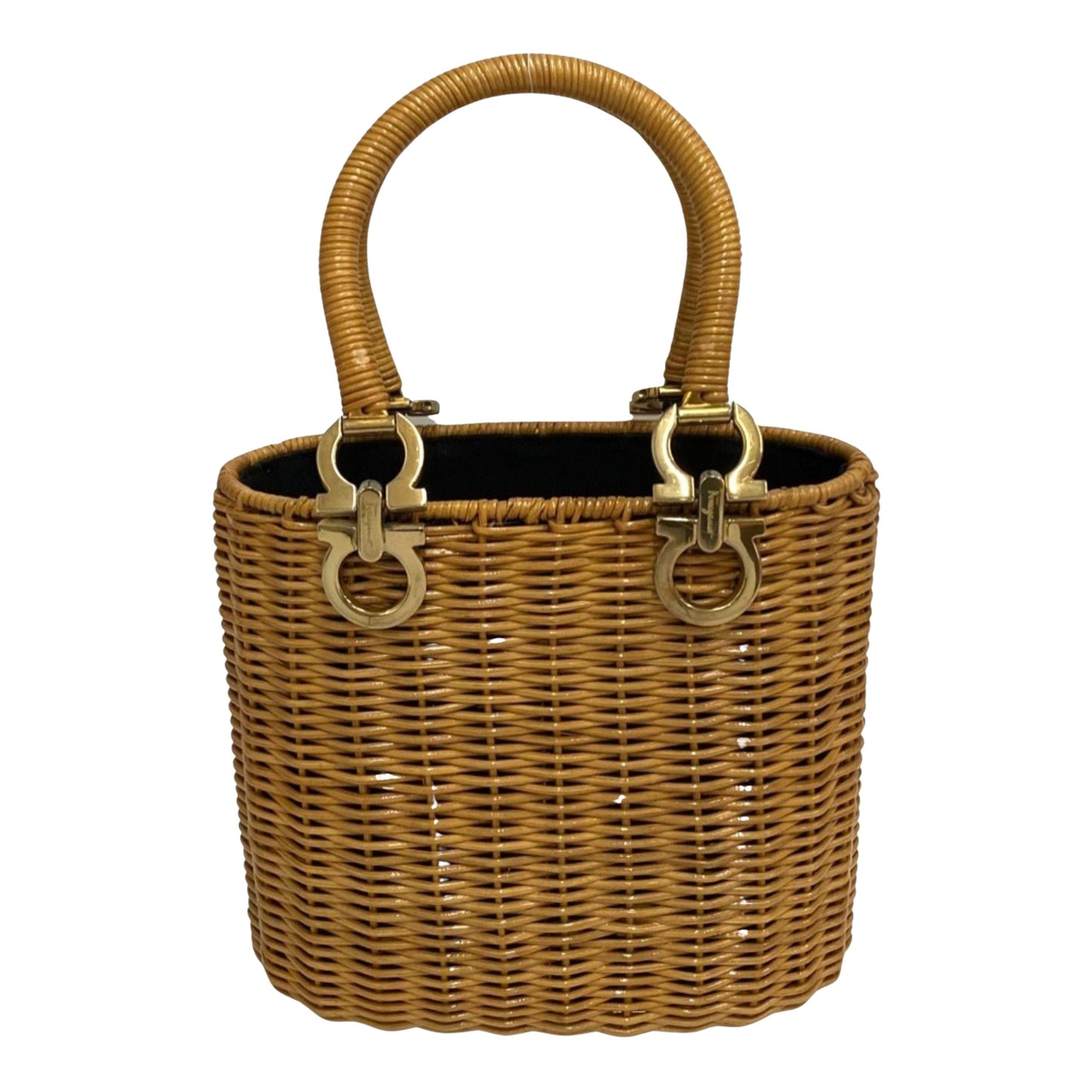 Salvatore Ferragamo Brown Leather Gancini