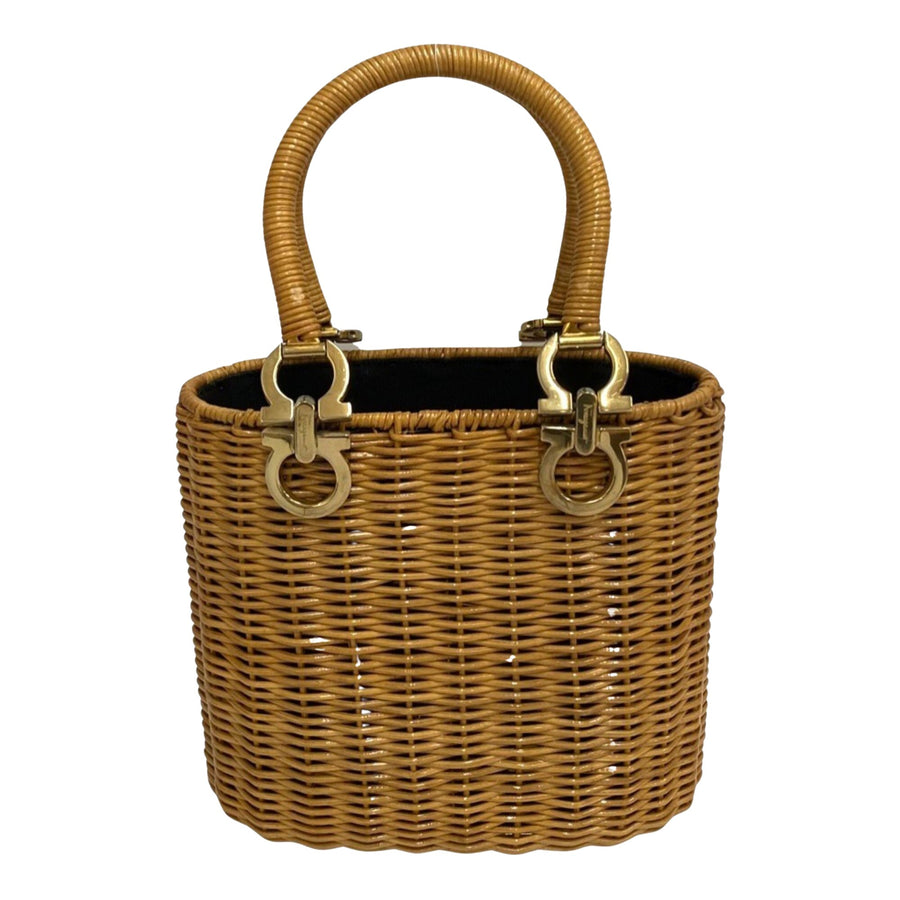Salvatore Ferragamo Brown Leather Gancini