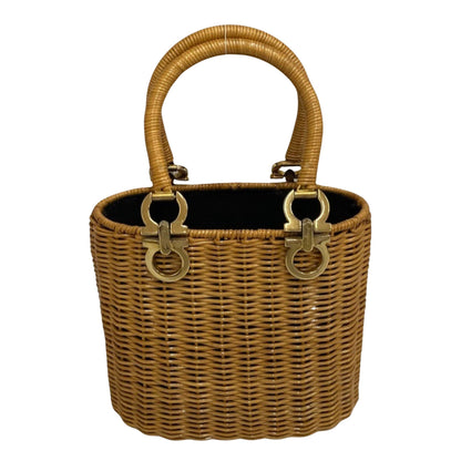 Salvatore Ferragamo Brown Leather Gancini