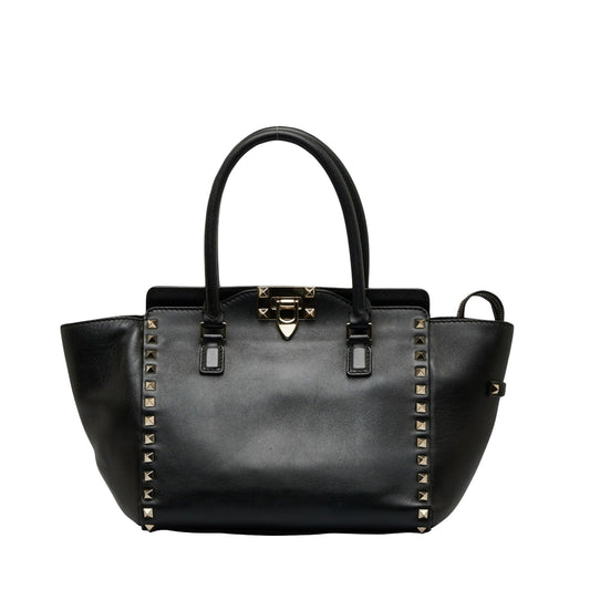 Valentino Garavani Black Leather Rockstud