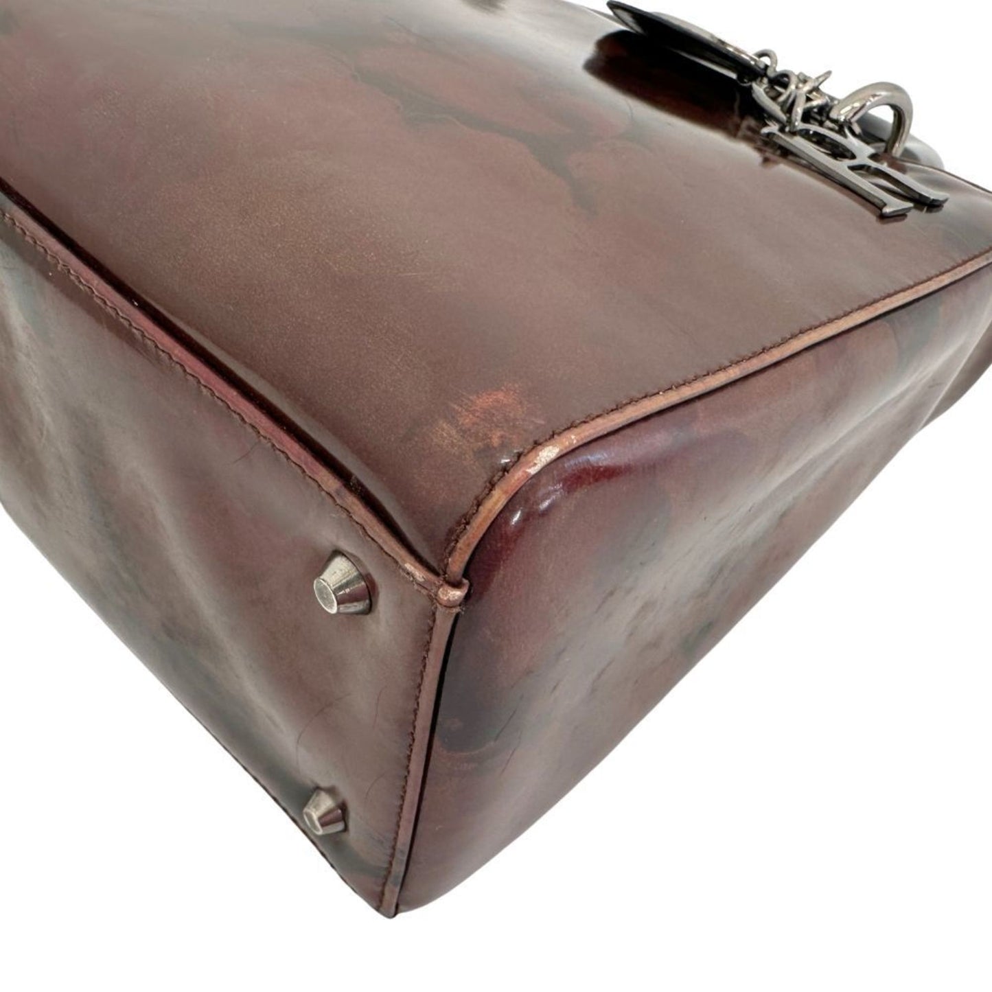 Dior Brown Patent Leather Lady Dior