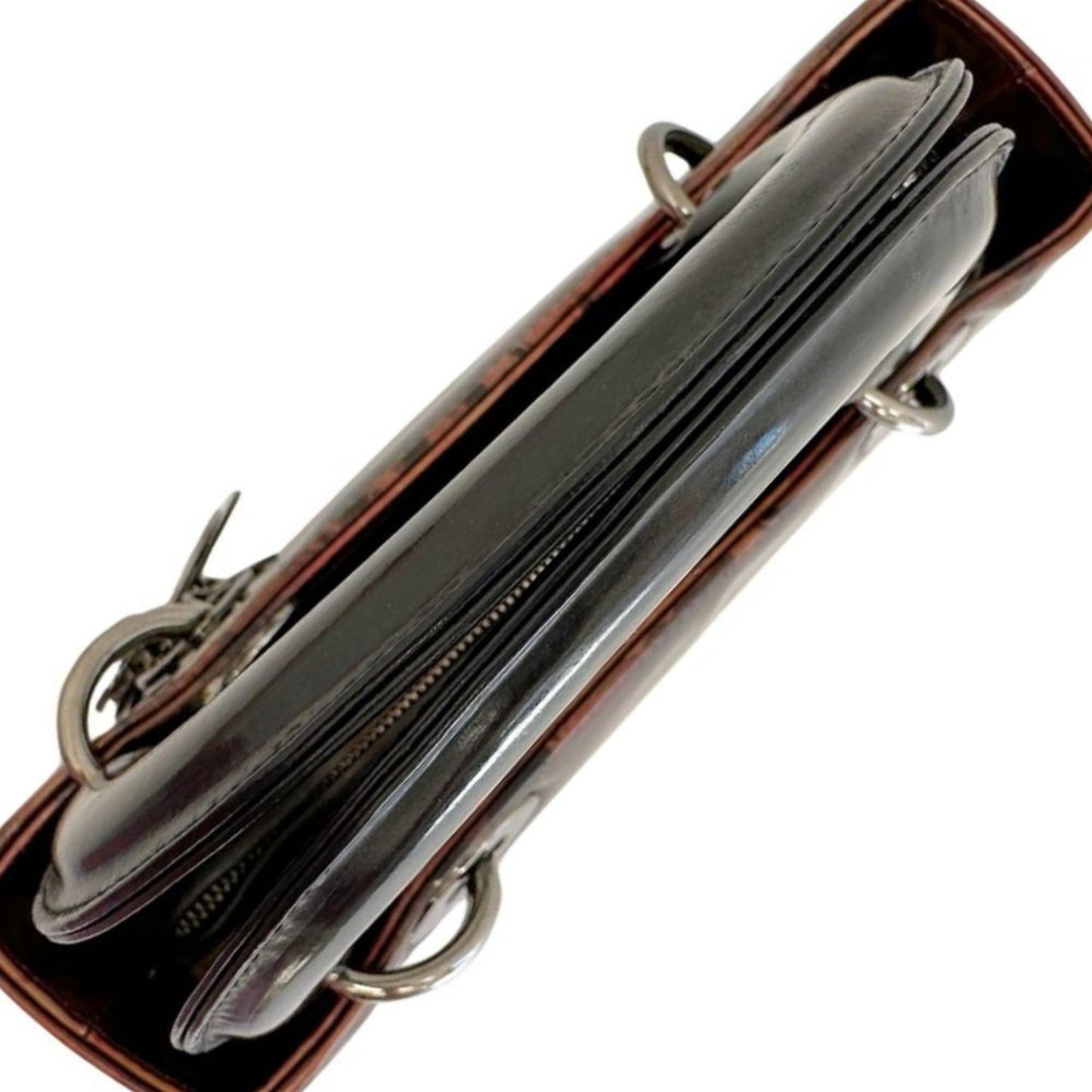 Dior Brown Patent Leather Lady Dior