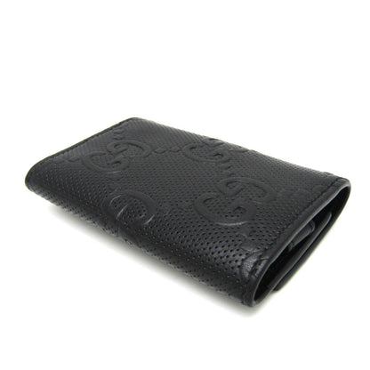 Gucci Black Leather Gg Embossé