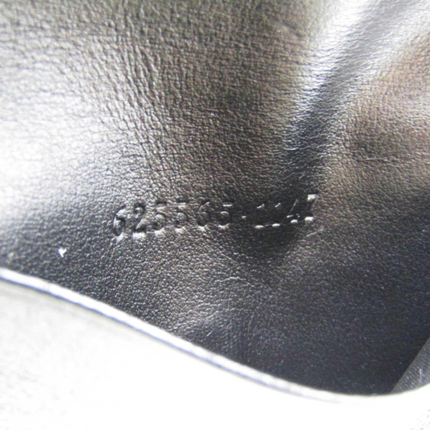 Gucci Black Leather Gg Embossé