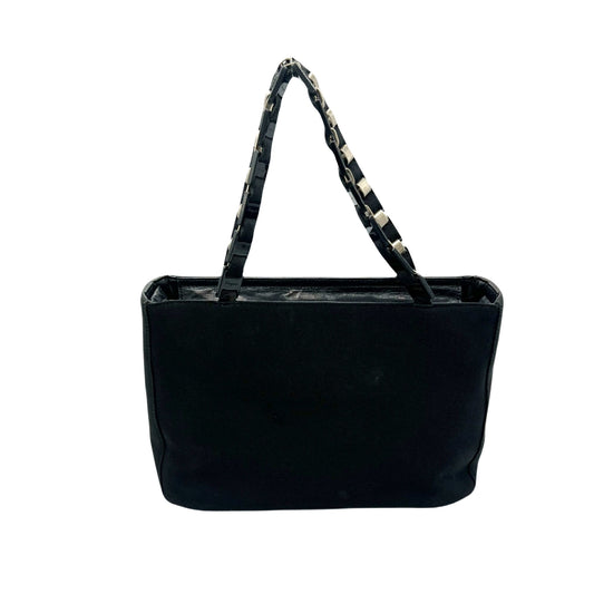 Salvatore Ferragamo Black Canvas Vara