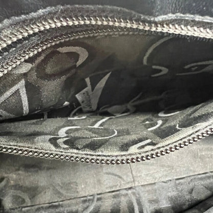 Salvatore Ferragamo Black Canvas Vara