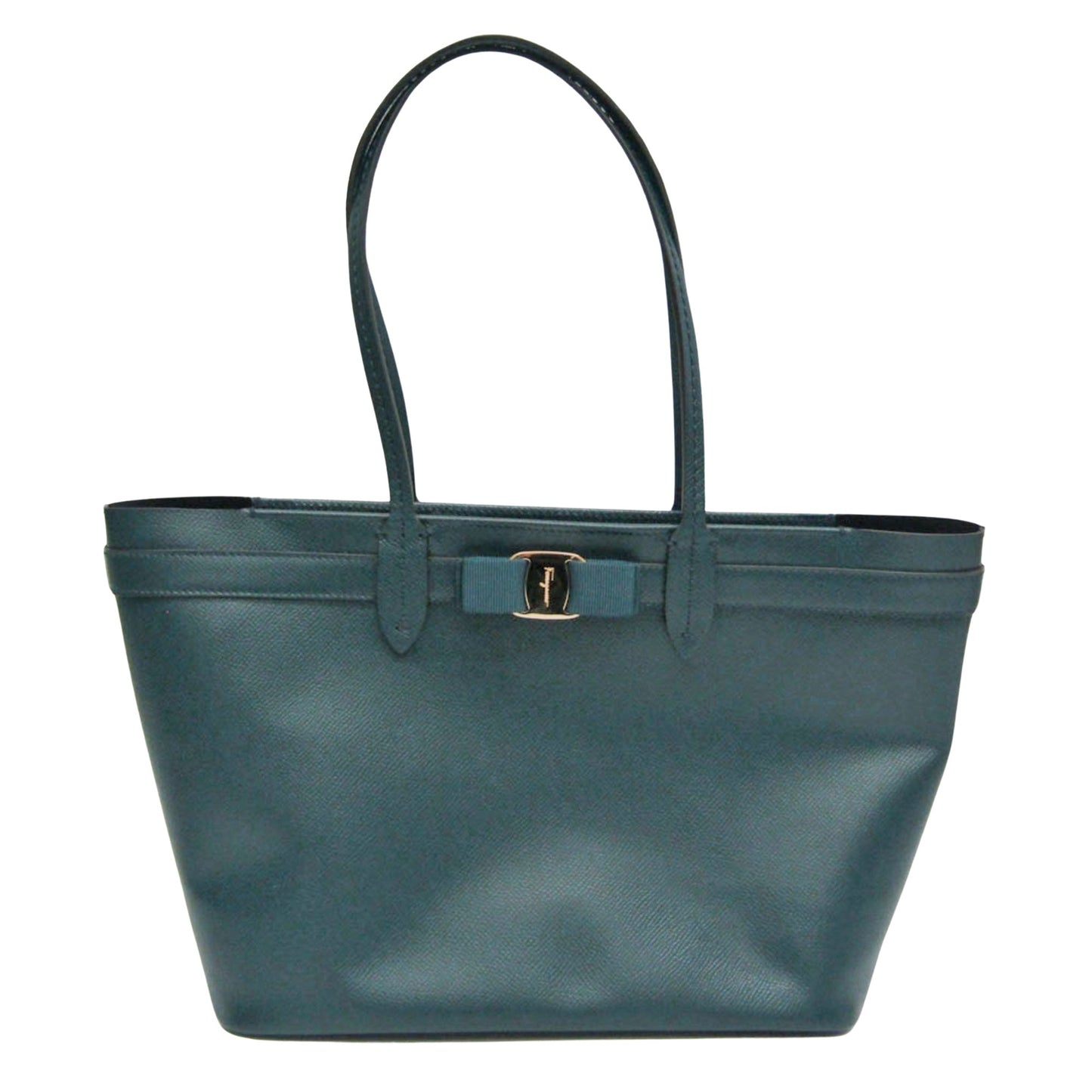 Salvatore Ferragamo Blue Leather Vara
