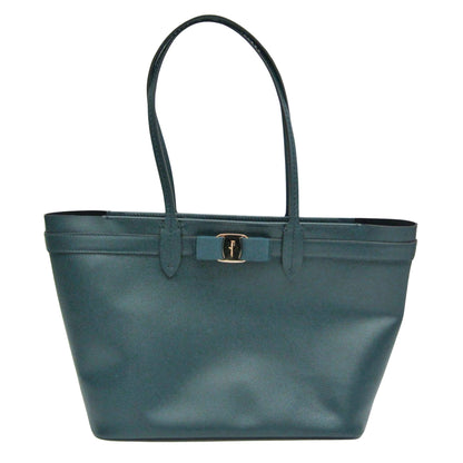 Salvatore Ferragamo Blue Leather Vara