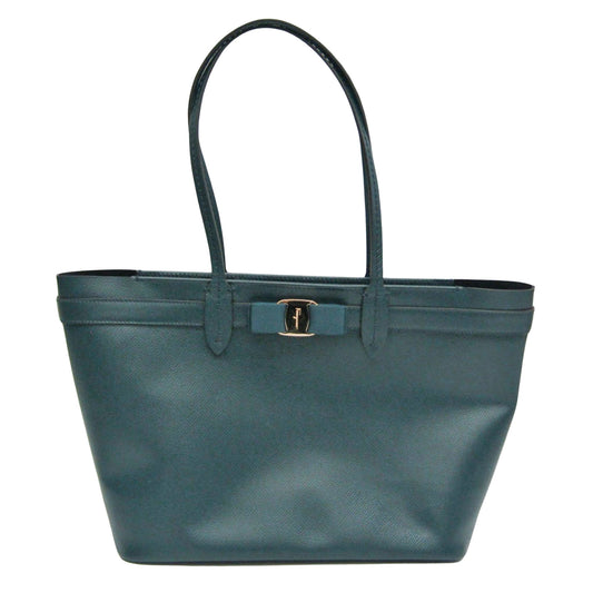 Salvatore Ferragamo Blue Leather Vara