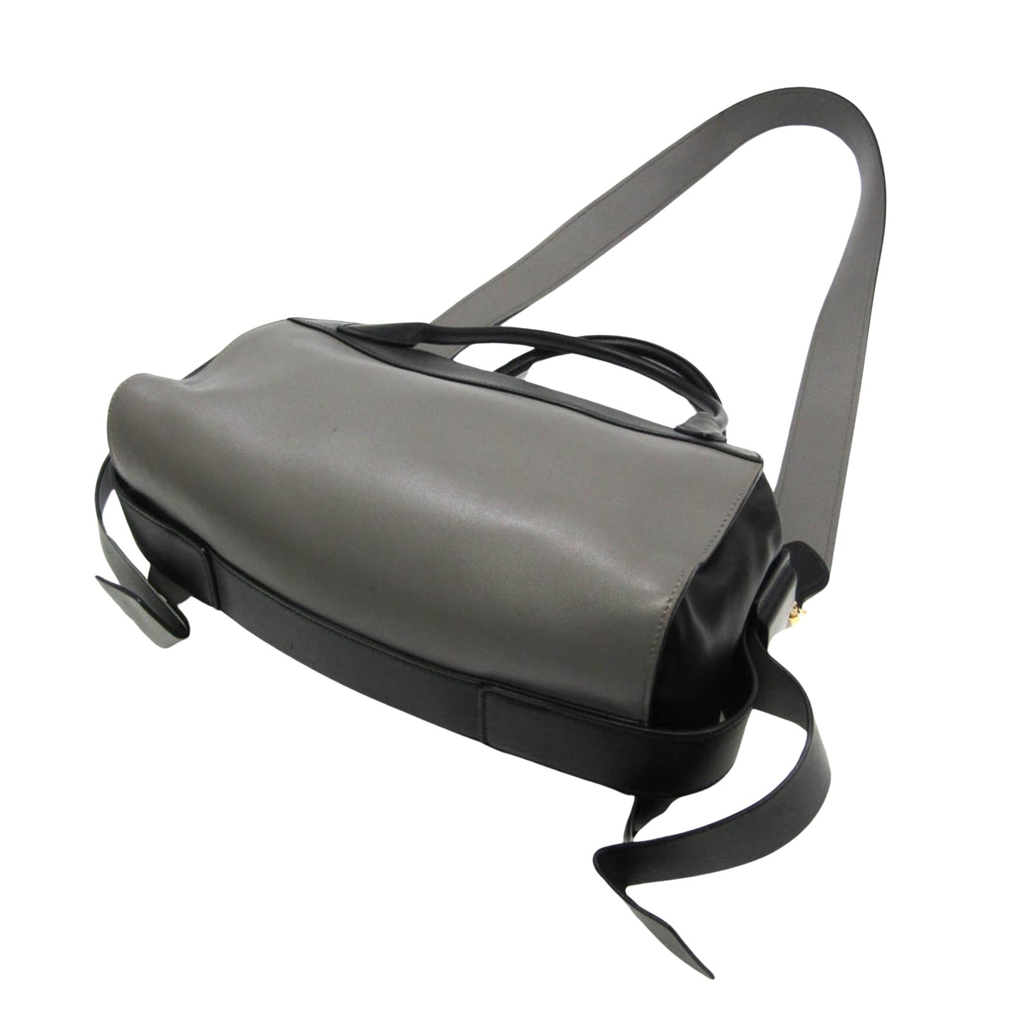 Prada Gray Leather Esplanade