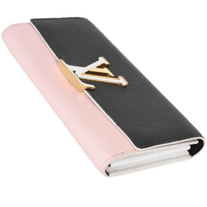 Louis Vuitton Black Leather Capucines