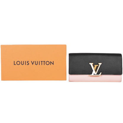 Louis Vuitton Black Leather Capucines