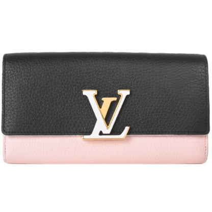 Louis Vuitton Black Leather Capucines