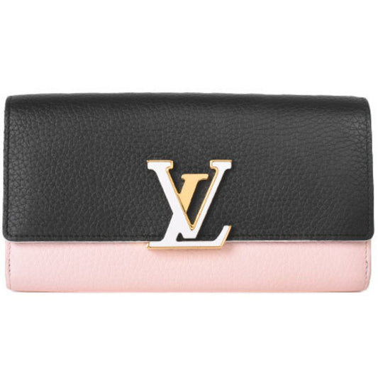 Louis Vuitton Black Leather Capucines