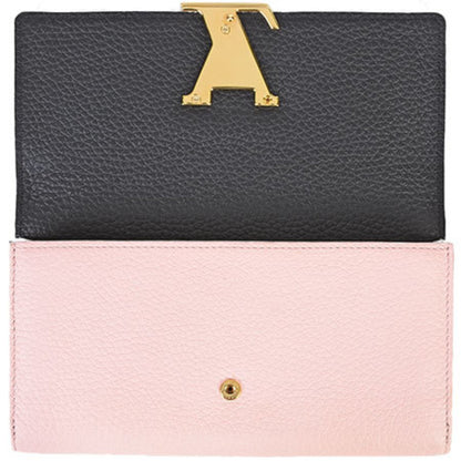 Louis Vuitton Black Leather Capucines