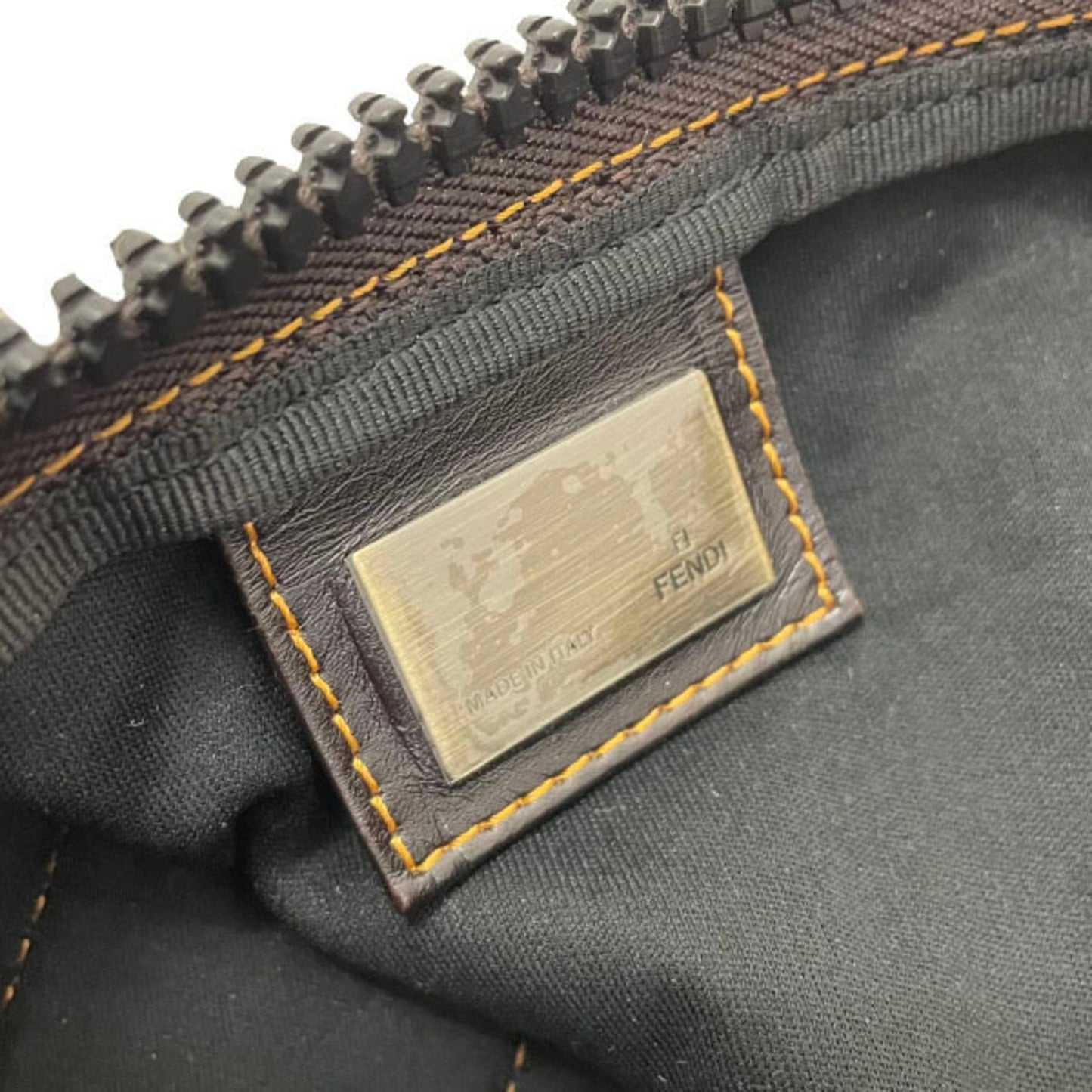 Fendi Brown Synthetic Zucca