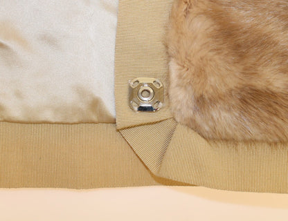 Dolce & Gabbana Exclusive Beige Mink Fur Scarf Wrap