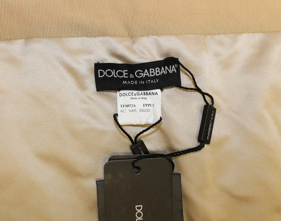 Dolce & Gabbana Exclusive Beige Mink Fur Scarf Wrap